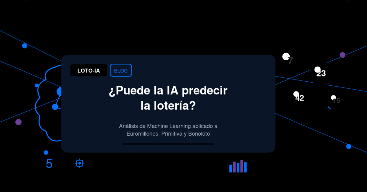 Inteligencia artificial analizando números de lotería